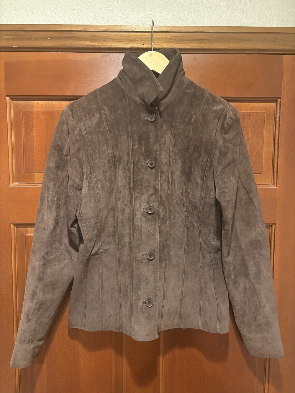 Margaret Godfrey Women's Brown Suede Leather Jacket Size 10